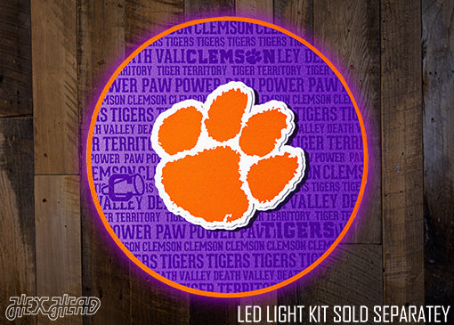 Clemson Tigers CRAFT SERIES 3D Embossed Metal Wall Art