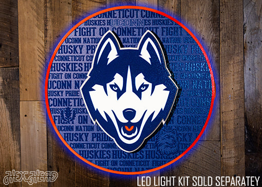 Connecticut UCONN Huskies CRAFT SERIES 3D Metal Wall Art