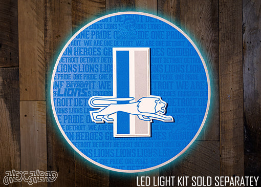 Detroit Lions CRAFT SERIES "1961" Vintage Logo 3D Embossed Metal Wall Art