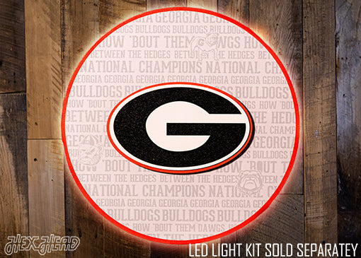 Georgia Bulldogs "G" CRAFT SERIES 3D Embossed Metal Wall Art