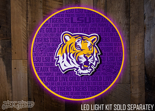 LSU Tigers CRAFT SERIES 3D Embossed Metal Wall Art