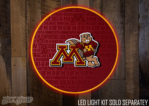 Minnesota Golden Gophers CRAFT SERIES 3D Embossed Metal Wall Art