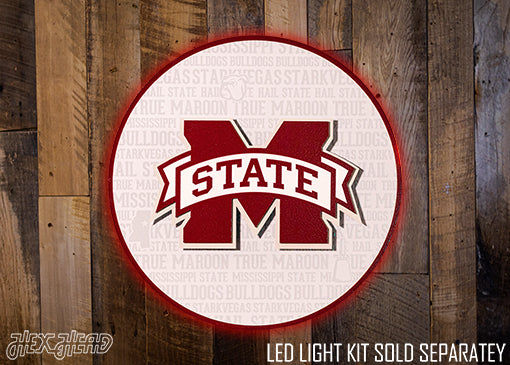 Mississippi State CRAFT SERIES 3D Embossed Metal Wall Art