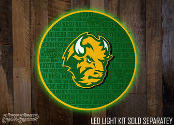 North Dakota State CRAFT SERIES 3D Embossed Metal Wall Art