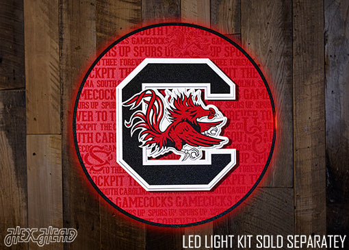 South Carolina Gamecocks CRAFT SERIES 3D Embossed Metal Wall Art