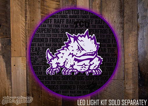 TCU Texas Christian "Horned Frog" CRAFT SERIES 3D Embossed Metal Wall Art