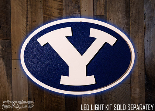 Brigham Young Cougars BYU "the Y" 3D Vintage Metal Wall Art