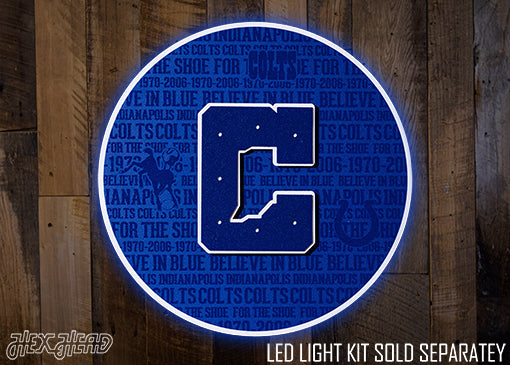 Indianapolis Colts CRAFT SERIES 3D Embossed Metal Wall Art