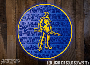West Virginia Mountaineers CRAFT SERIES 3D Embossed Metal Wall Art