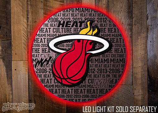 Miami Heat CRAFT SERIES 3D Vintage Metal Wall Art