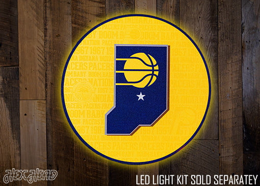 Indiana Pacers CRAFT SERIES 3D Embossed Metal Wall Art