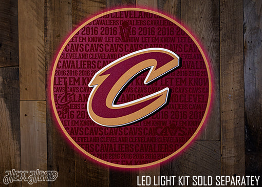 Cleveland Cavaliers CRAFT SERIES 3D Embossed Metal Wall Art