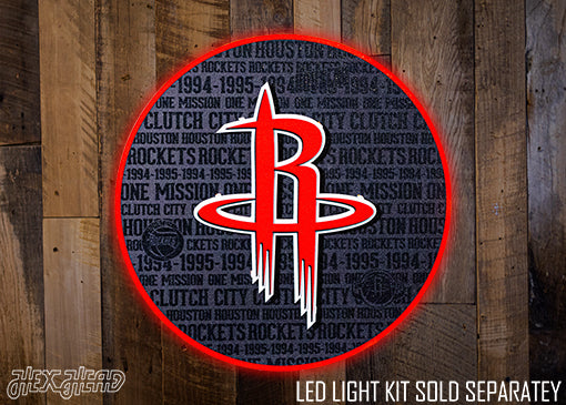 Houston Rockets CRAFT SERIES 3D Embossed Metal Wall Art