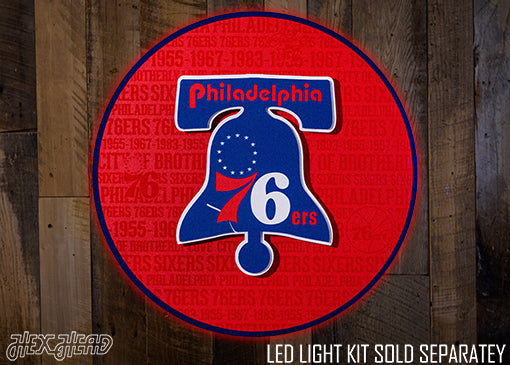 Philadelphia 76ers CRAFT SERIES 3D Embossed Metal Wall Art