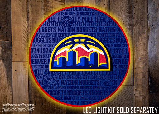 Denver Nuggets CRAFT SERIES 3D Vintage Metal Wall Art