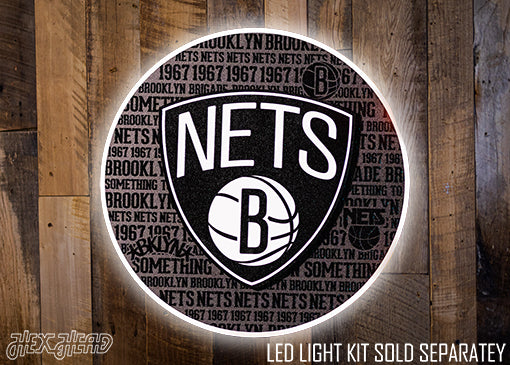 Brooklyn Nets CRAFT SERIES 3D Vintage Metal Wall Art