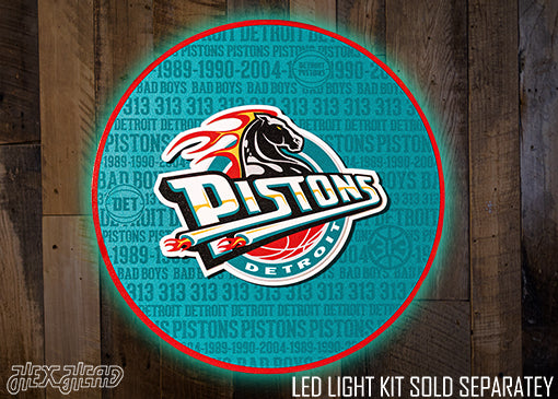 Detroit Pistons CRAFT SERIES 3D Embossed Metal Wall Art