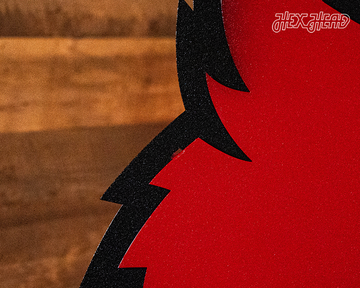 Louisville Cardinals "CARDINAL HEAD" 3D Vintage Metal Wall Art