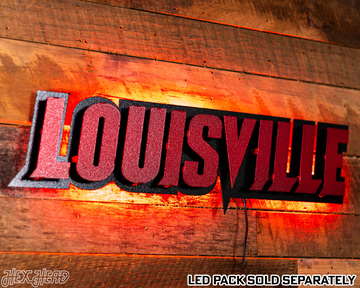 Louisville Cardinals Wordmark 3D Metal Wall Art