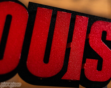 Louisville Cardinals Wordmark 3D Metal Wall Art