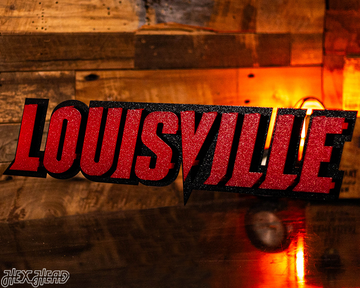 Louisville Cardinals Wordmark 3D Metal Wall Art