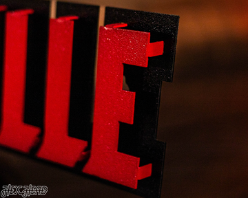 Louisville Cardinals Wordmark 3D Metal Wall Art