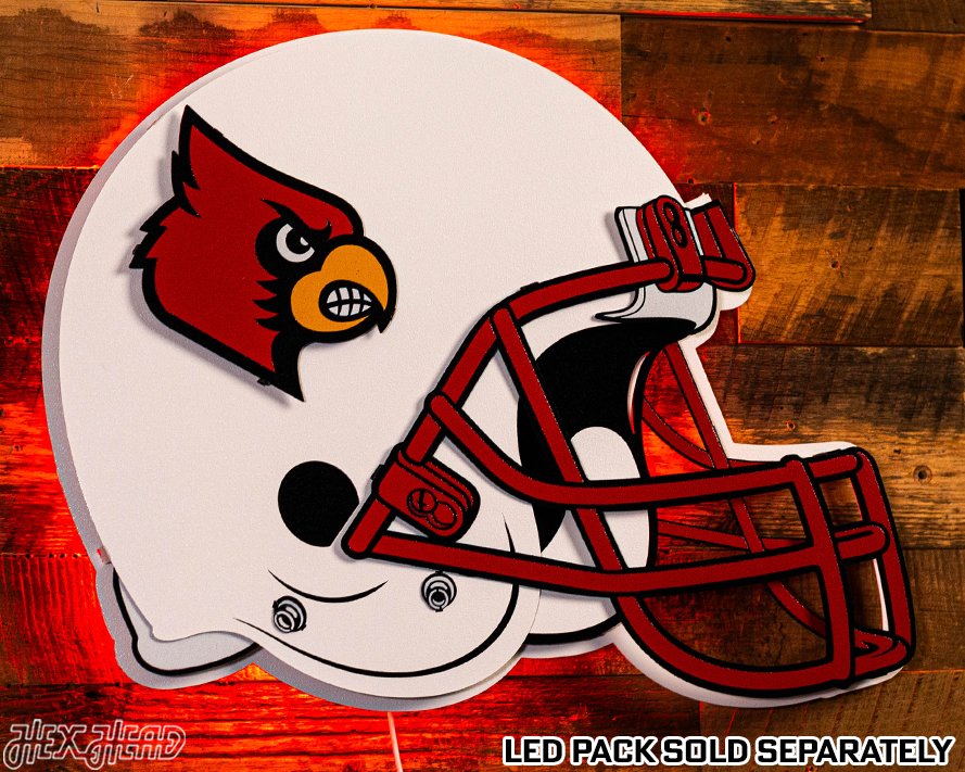Louisville Cardinals BLITZ COLLECTION - 8 LAYER Helmet 3D Metal Wall Art
