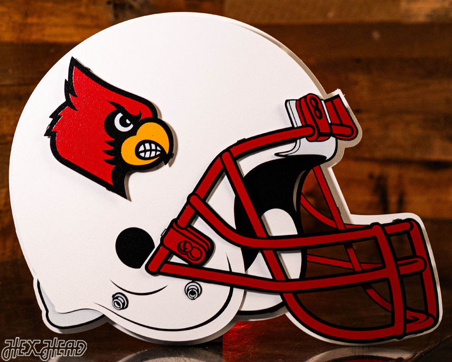 Louisville Cardinals BLITZ COLLECTION - 8 LAYER Helmet 3D Metal Wall Art