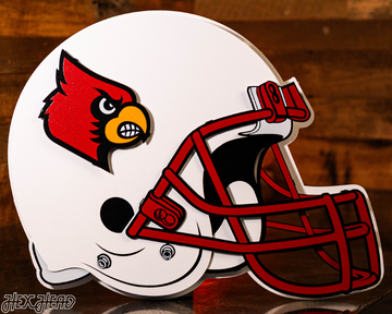Louisville Cardinals BLITZ COLLECTION - 8 LAYER Helmet 3D Metal Wall Art