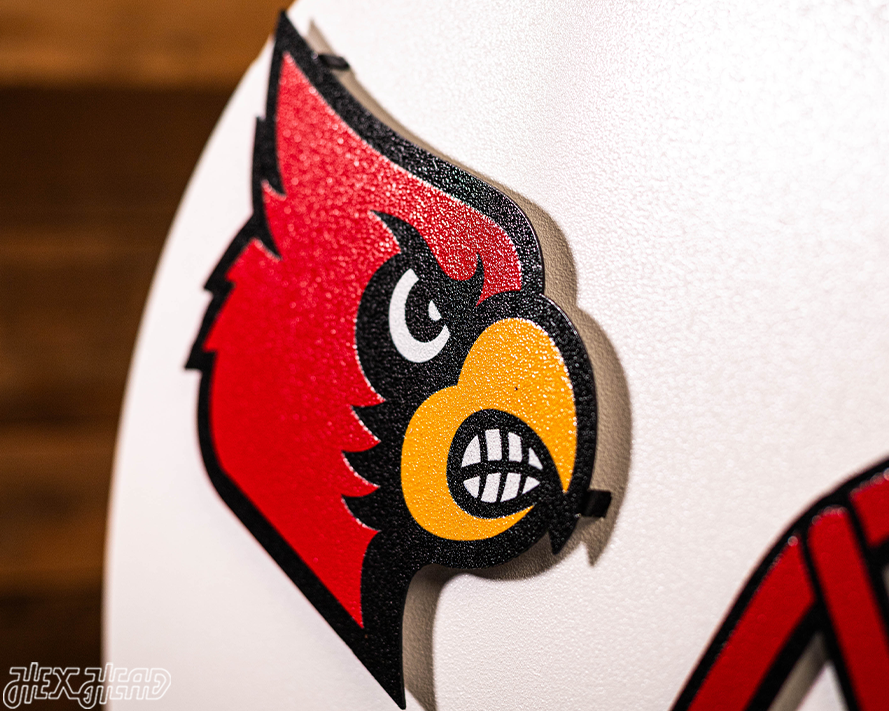 Louisville Cardinals BLITZ COLLECTION - 8 LAYER Helmet 3D Metal Wall Art