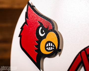 Louisville Cardinals BLITZ COLLECTION - 8 LAYER Helmet 3D Metal Wall Art