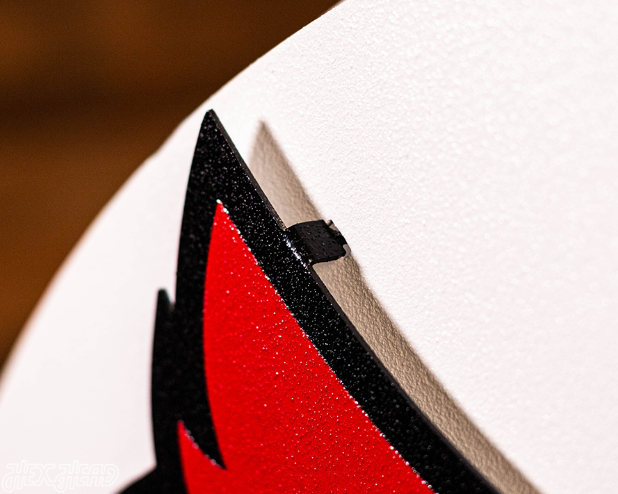 Louisville Cardinals BLITZ COLLECTION - 8 LAYER Helmet 3D Metal Wall Art