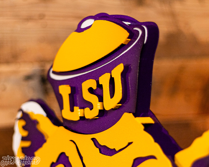 LSU VAULT Tiger 3D Vintage Metal Wall Art