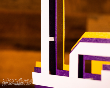 LSU Tigers Interlocking Baseball 3D Metal Wall Art