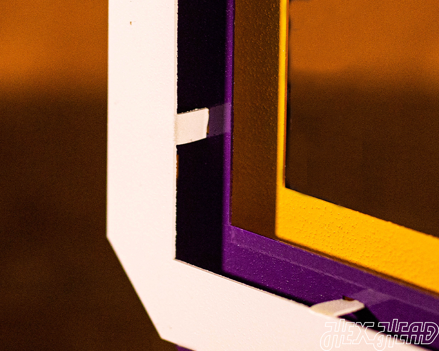 LSU Tigers Interlocking Baseball 3D Metal Wall Art