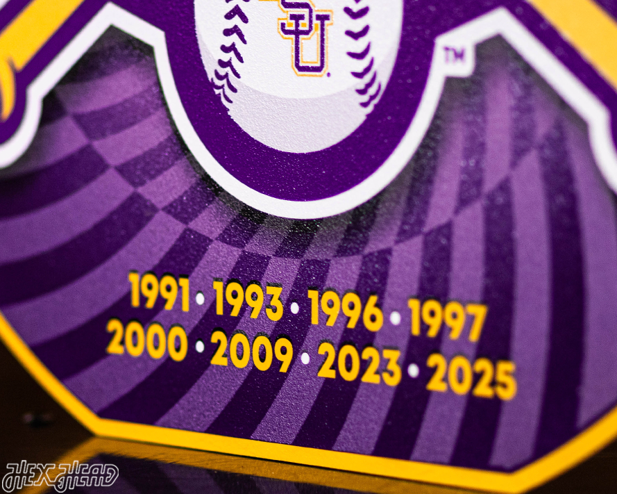VARSITY Collection- LSU Tigers 2025 National Champions Distressed SINGLE Layer Wall Art