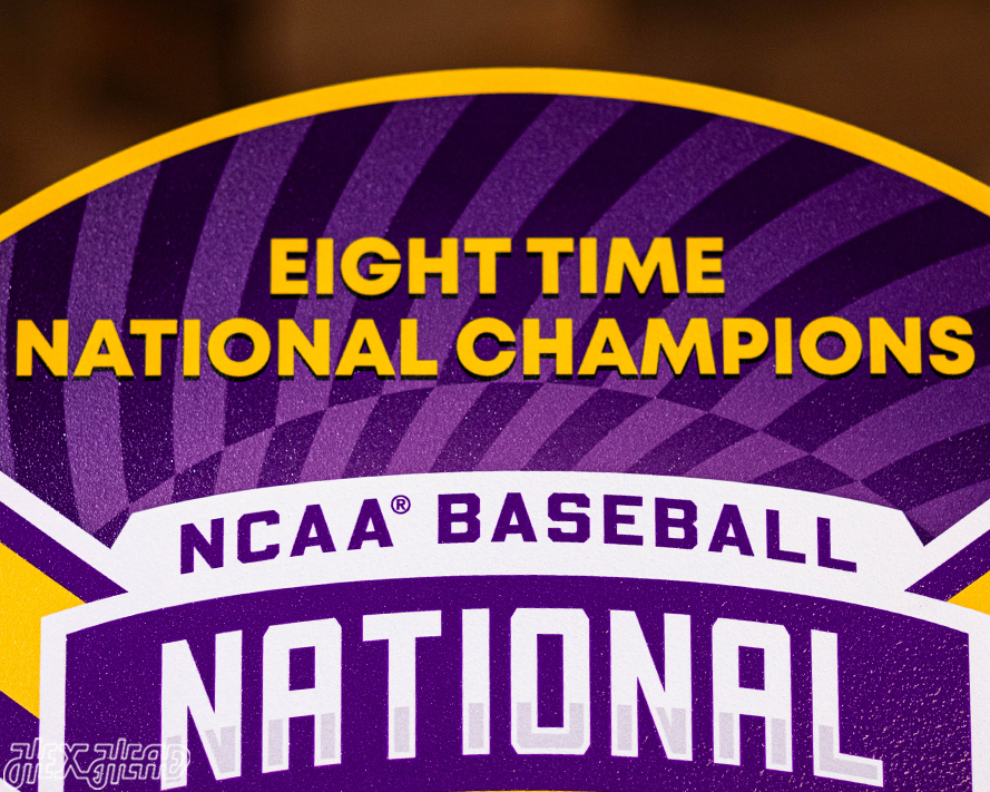 VARSITY Collection- LSU Tigers 2025 National Champions Distressed SINGLE Layer Wall Art