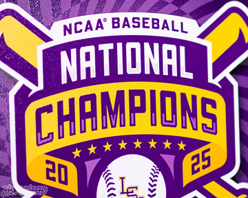 VARSITY Collection- LSU Tigers 2025 National Champions Distressed SINGLE Layer Wall Art