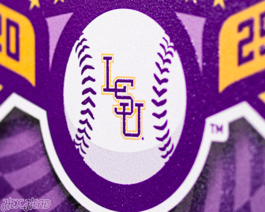 VARSITY Collection- LSU Tigers 2025 National Champions Distressed SINGLE Layer Wall Art