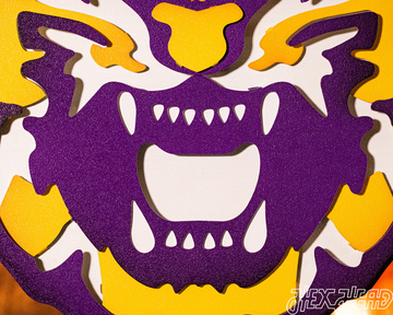 LSU Iconic Tiger Head 3D Metal Wall Art