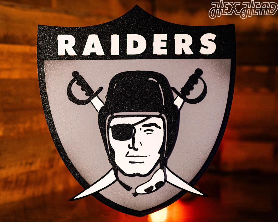 Las Vegas Raiders "1963" Vintage Shield 3D Metal Wall Art