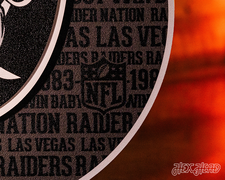 Las Vegas Raiders CRAFT SERIES 3D Embossed Metal Wall Art