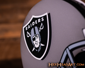 Las Vegas Raiders BLITZ Collection - 8 Layer Helmet 3D Vintage Metal Wall Art