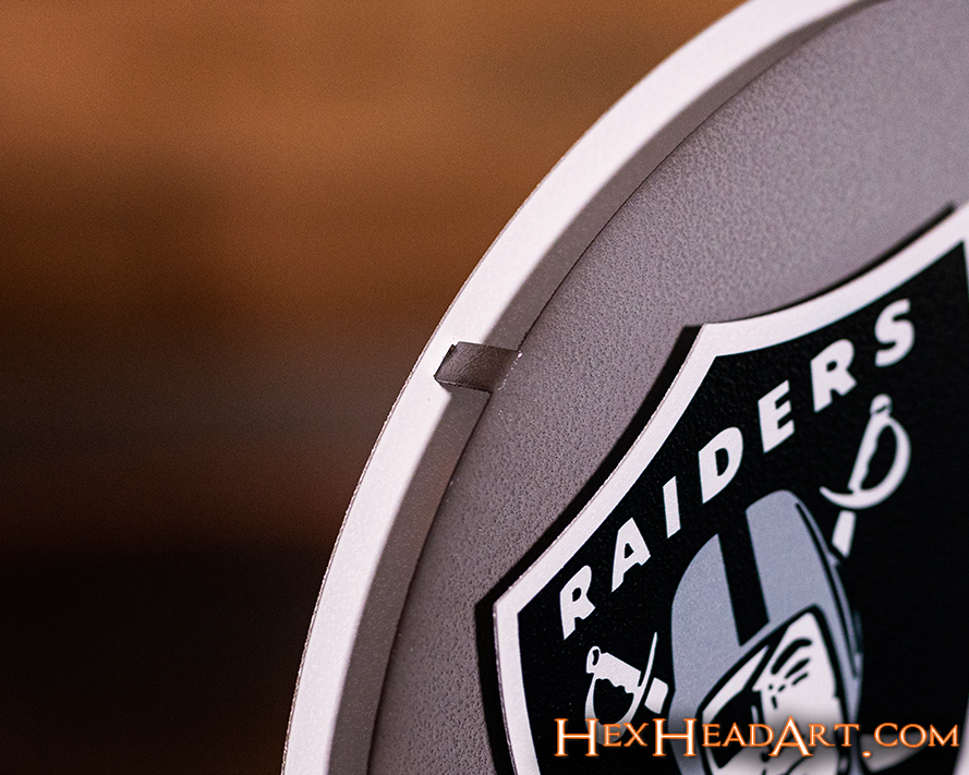 Las Vegas Raiders BLITZ Collection - 8 Layer Helmet 3D Vintage Metal Wall Art