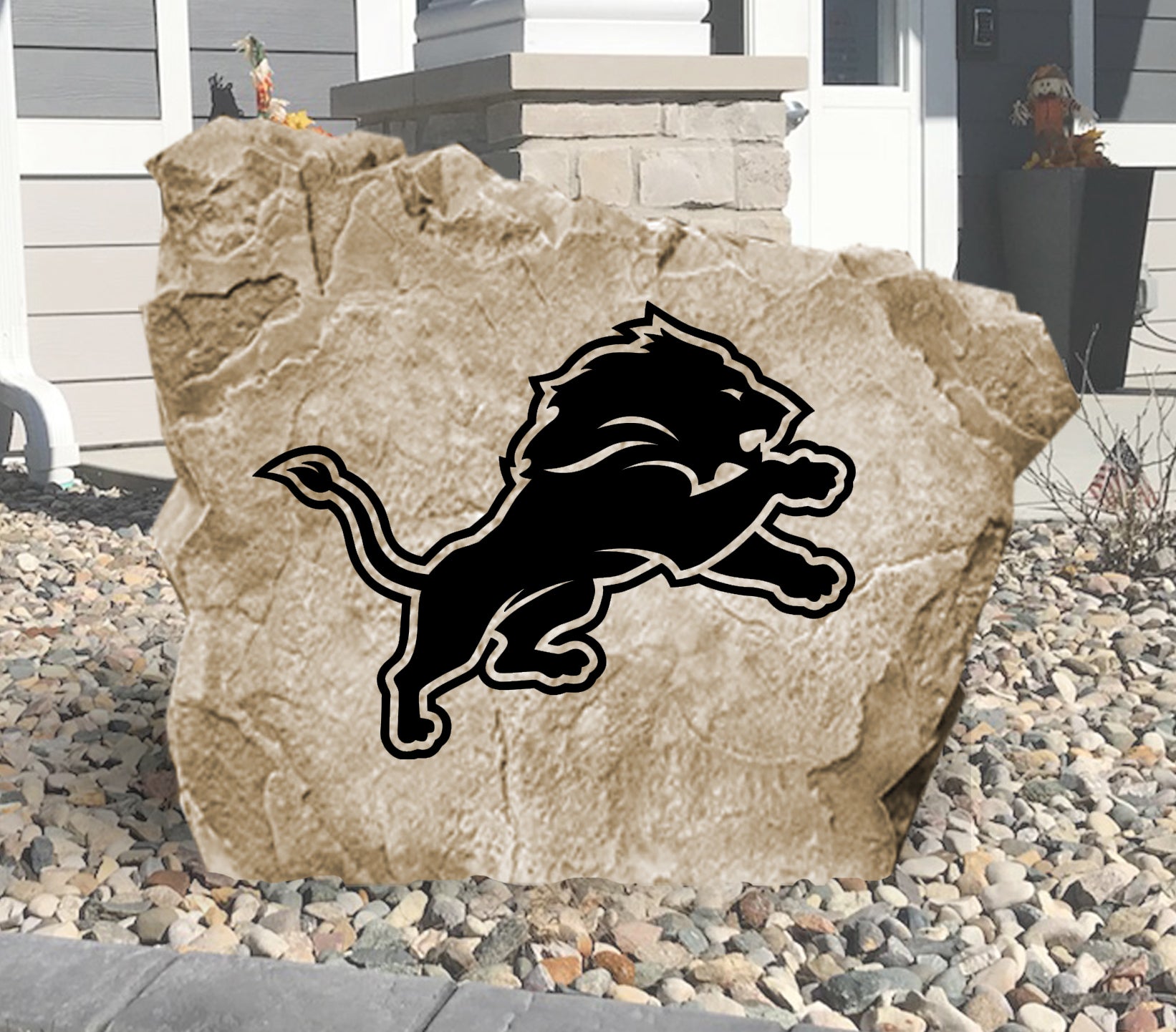 Detroit Lions Design-A-Stone Landscape Art