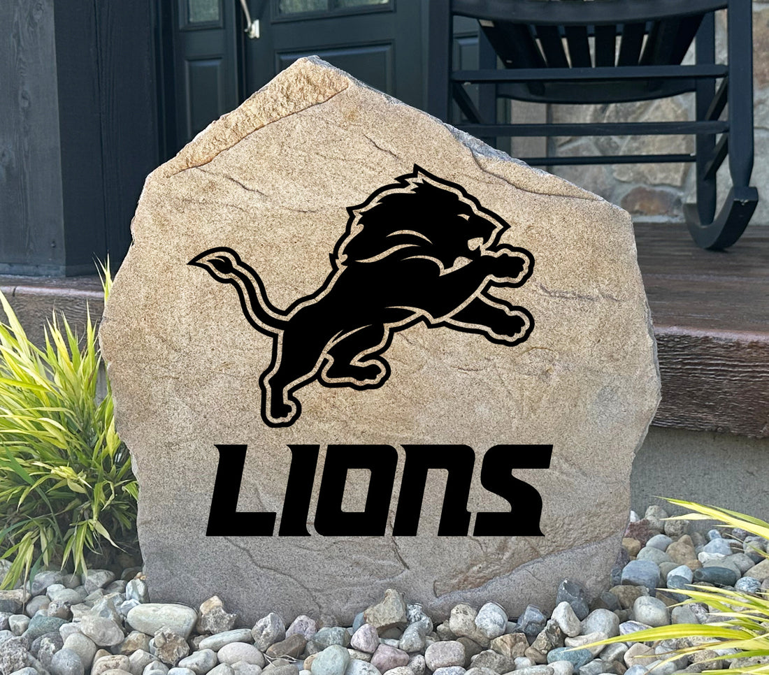 Detroit Lions Design-A-Stone Landscape Art