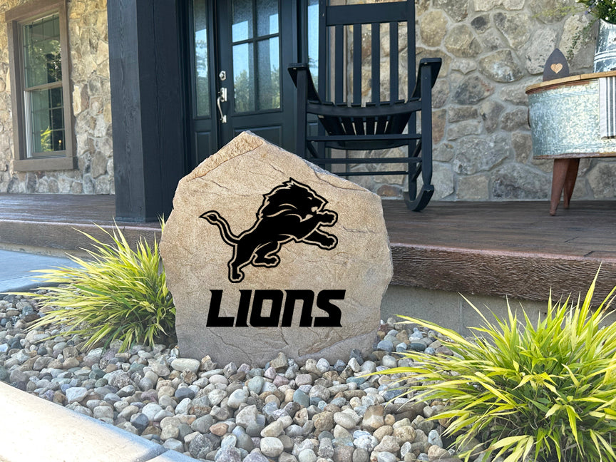 Detroit Lions Design-A-Stone Landscape Art