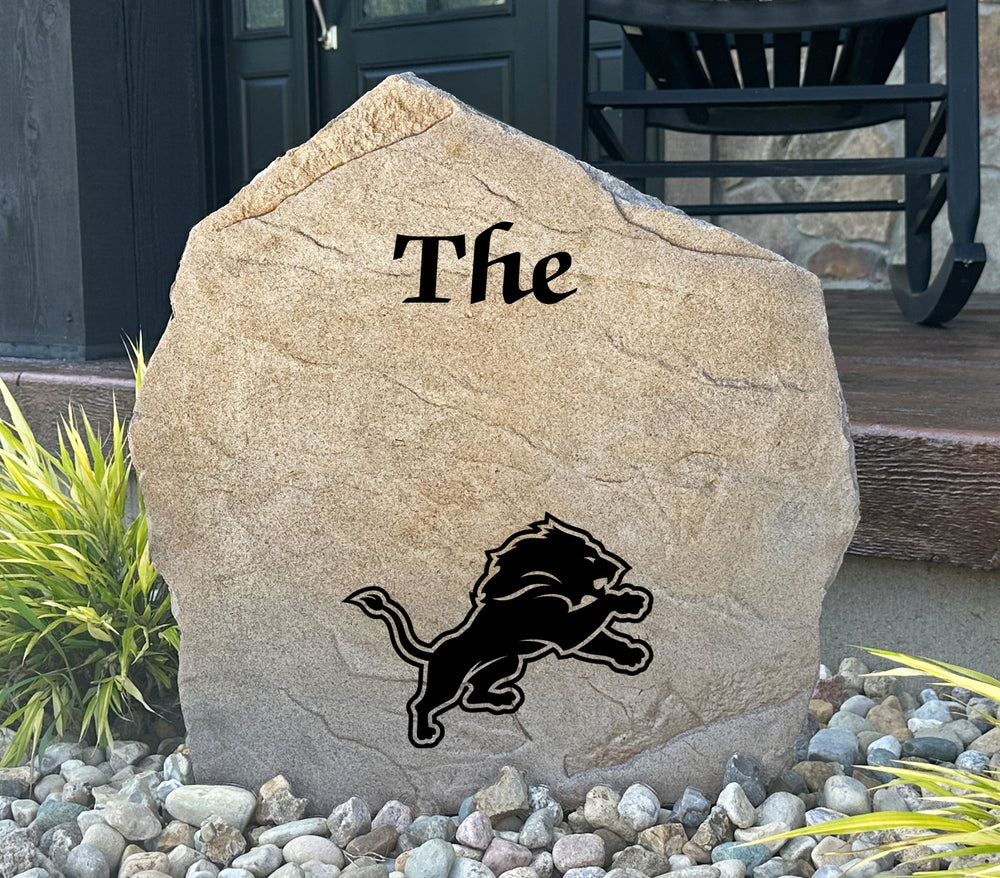 Detroit Lions Design-A-Stone Landscape Art Family Name