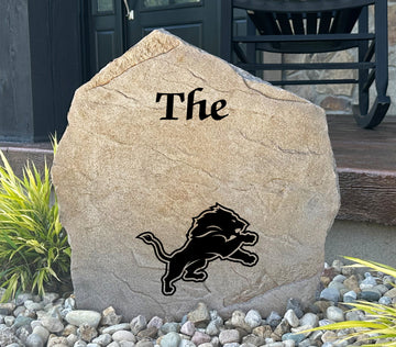 Detroit Lions Design-A-Stone Landscape Art Family Name