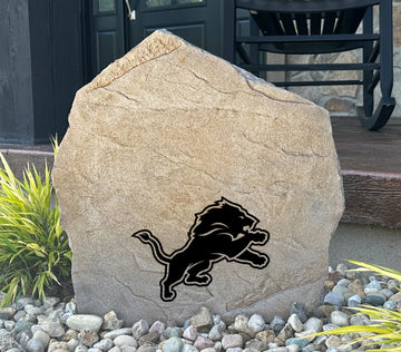 Detroit Lions Design-A-Stone Landscape Art Address Stone
